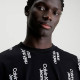 Calvin Klein Ανδρική κοντομάνικη μπλούζα Stacked Logo Aop Tee